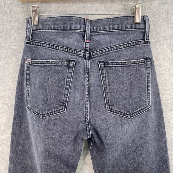 Alice Olivia Amazing Asymmetrical Slim Straight Jeans Night Walk Gray Women‎ 24 - Picture 9 of 13